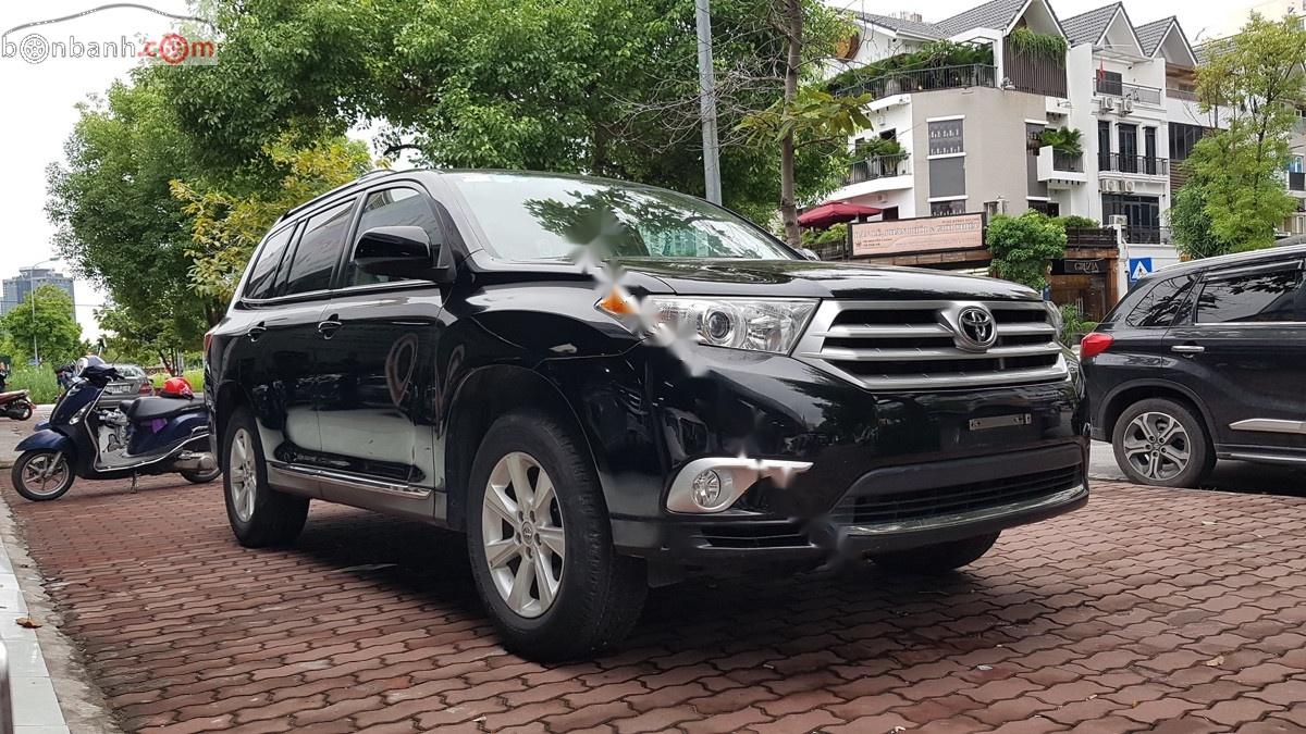 Toyota Highlander SE 2.7 2012 - Bán Toyota Highlander SE 2.7 đời 2012, màu đen, xe nhập như mới