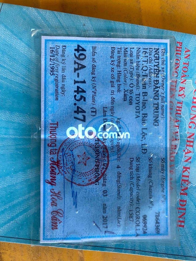 Toyota Corolla Cần bán gấp   1988 1988 - Cần bán gấp toyota corolla 1988