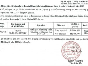Toyota Hilux 2023 - Toyota Hilux 2023 số tự động tại Tp.HCM
