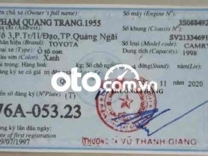 Toyota Camry CẦN NHƯỢNG LẠI XE   1989 SỐ TỰ ĐỘNG 1989 - CẦN NHƯỢNG LẠI XE TOYOTA CAMRY 1989 SỐ TỰ ĐỘNG