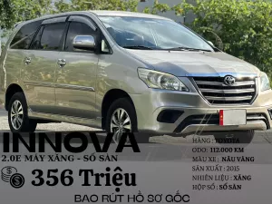 Toyota Innova 2.0 E 2015 - 🇯🇵 𝗧𝗼𝘆𝗼𝘁𝗮 𝗜𝗻𝗻𝗼𝘃𝗮 𝟮.𝟬𝗘 𝗠𝗧 - 𝗠𝗣𝗩 𝟴 𝗰𝗵𝗼̂̃ 𝗿𝗼̣̂𝗻𝗴 𝗿𝗮̃𝗶 𝗻𝗵𝗮̂́𝘁 𝗽𝗵𝗮̂𝗻 𝗸𝗵𝘂́𝗰 ✅ 