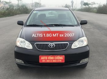 Toyota Corolla Altis 1.8G MT 2007 - Bán Toyota Corolla altis 1.8G MT đời 2007, màu đen